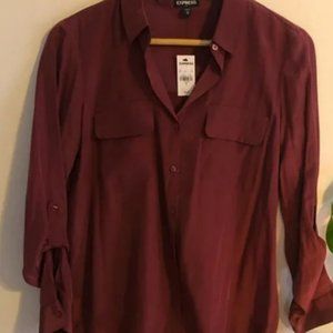 Express Women's Blouse Button Down Top NWT Sz S